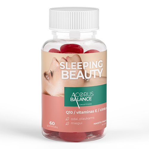 Acorus Balance SLEEPING BEAUTY GUMMIES + melatoninas 2,5g N60 | Mano Vaistinė