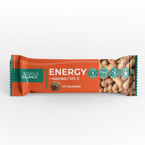 Acorus Balance užkandis ENERGY su magniu ir vitaminu C 45g | Mano Vaistinė