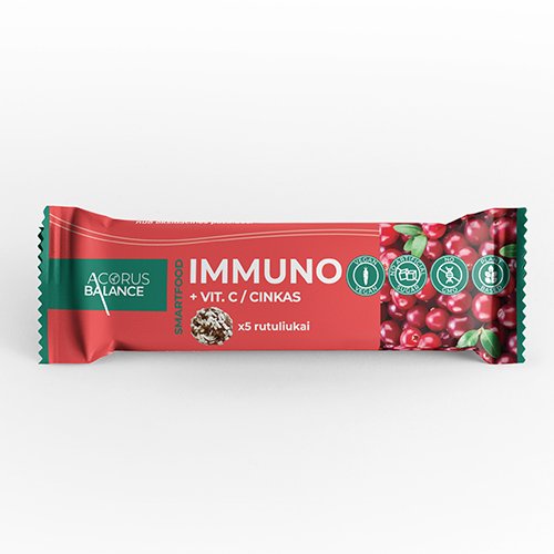 Acorus Balance užkandis IMMUNO su vitaminu C ir cinku 45g | Mano Vaistinė