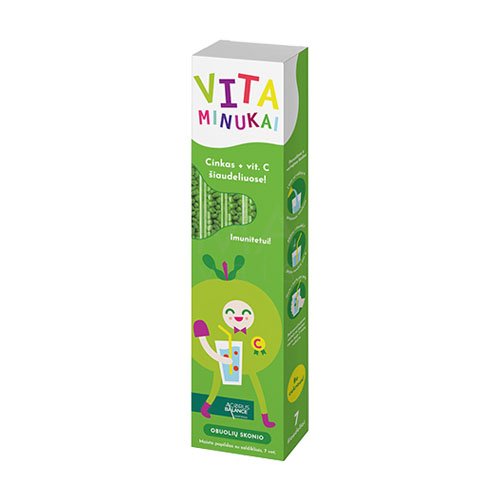 Maisto papildas imunitetui Acorus Balance VITAMINUKAI Vitaminas C + cinkas, obuolių skonio 5,2g N7 | Mano Vaistinė