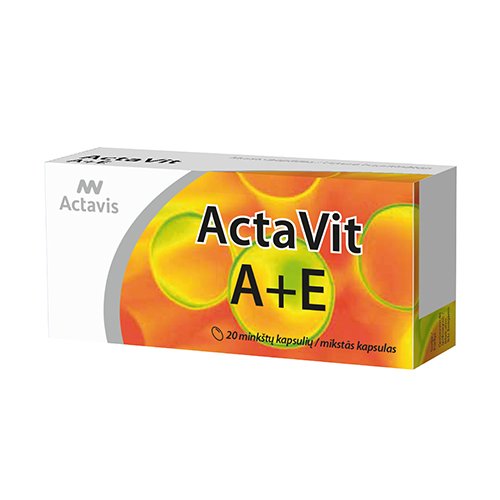 ActaVit A+E minkštos kapsulės N20 ActaVit A+E minkštos kapsulės N20