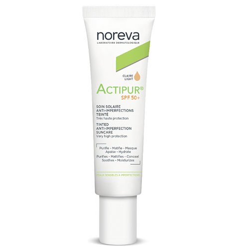 NOREVA Actipur BB toninis veido kremas su SPF50+, šviesaus atspalvio 30ml | Mano Vaistinė