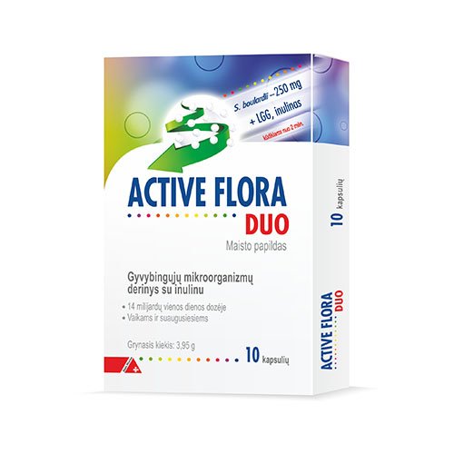 Active Flora DUO, 10 kapsulių | Mano Vaistinė