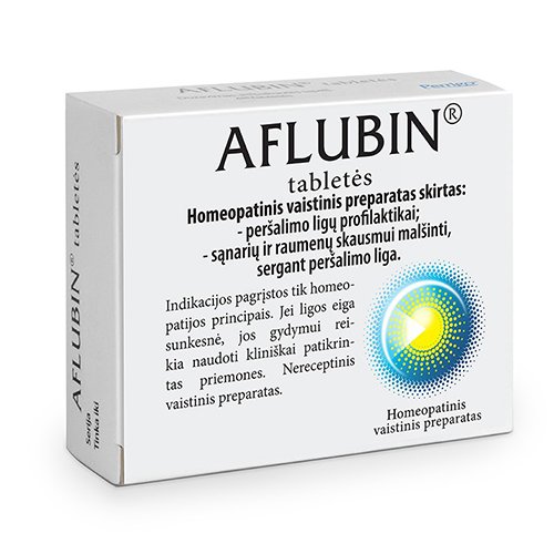 Homeopatinis vaistas Aflubin tabletės nuo peršalimo, N48 | Mano Vaistinė
