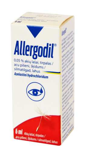 Vaistas akims Allergodil akių lašai, 6 ml | Mano Vaistinė