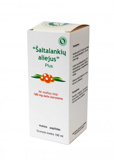 Maisto papildas virškinimui Šaltalankių aliejus Plus, 100 ml | Mano Vaistinė