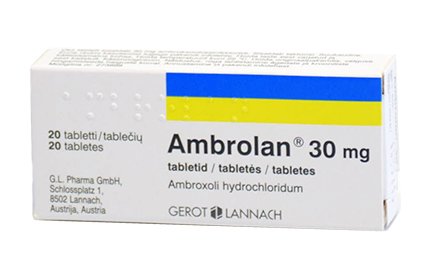 Vaistas nuo kosulio Ambrolan 30 mg tabletės, N20 | Mano Vaistinė