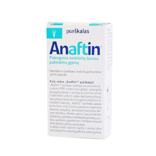 Purškalas burnos gleivinei Anaftin 1.5 % purškalas burnos pažeidimų gijimui, 15 ml | Mano Vaistinė