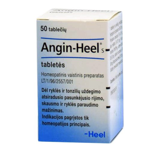 Homeopatinis vaistas Angin-Heel S tabletės ryklei ir tonzilėms, N50 | Mano Vaistinė