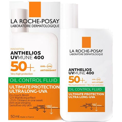 Fluidas nuo saulės LA ROCHE-POSAY ANTHELIOS UVMUNE 400 OIL CONTROL, SPF50+, 50 ml | Mano Vaistinė