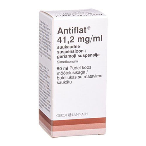 Vaistas spazmams sumažinti Antiflat 41,2 mg/ml geriamoji suspensija, nuo spazmų, 50 ml | Mano Vaistinė