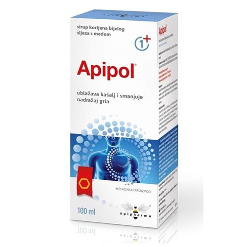 Apipol svilarožių šaknų sirupas su medumi 100ml | Mano Vaistinė