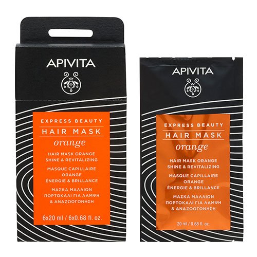 APIVITA EXPRESS BEAUTY kaukė plaukams, su apelsinais, gaivinamoji 20ml | Mano Vaistinė