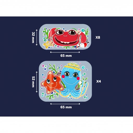 Itin ploni, atsparūs vandeniui Pleistrų rinkinys vaikams AQUA BLOCK KIDS SALVEQUICK, 12 vnt. | Mano Vaistinė