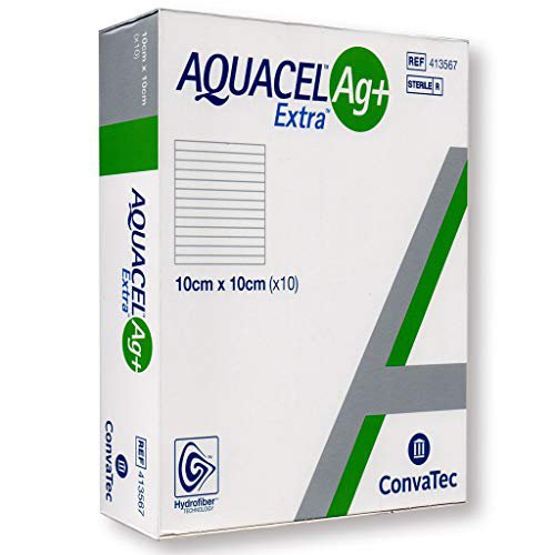 Tvarstis, marlė Aquacel AG+ Extra tvarstis, antimikrobinis, 10 x 10 cm, N10 | Mano Vaistinė