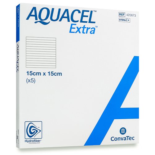 Tvarstis žaizdoms Aquacel Extra 15x15cm N5 (420673) | Mano Vaistinė