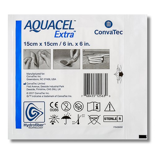 Tvarstis žaizdoms Aquacel Extra 15x15cm N5 (420673) | Mano Vaistinė