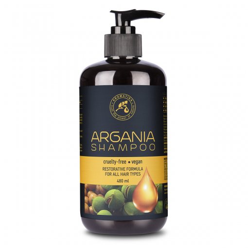 AROMATIKA Argano šampūnas su argano aliejumi visų tipų plaukams 480ml | Mano Vaistinė
