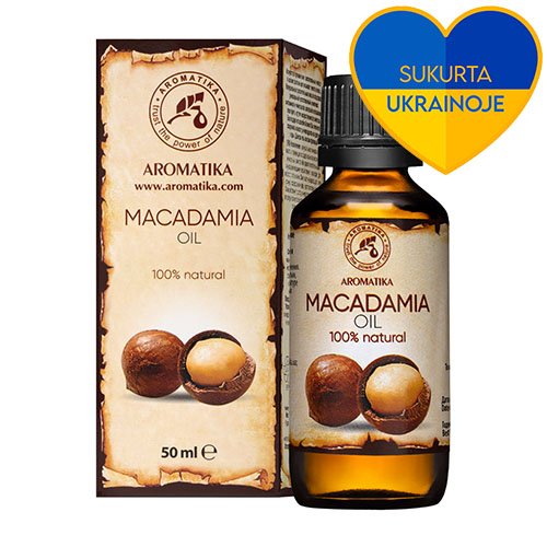 Aliejus kūnui AROMATIKA natūralus makadamijų aliejus, 50 ml | Mano Vaistinė