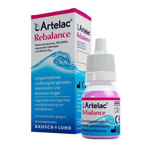 Preparatas sausos akims Artelac Rebalance akių lašai, 10 ml | Mano Vaistinė