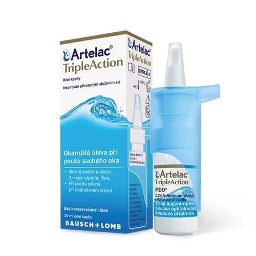 Preparatas sausoms akims Artelac Triple action akių lašai, 10ml" | Mano Vaistinė