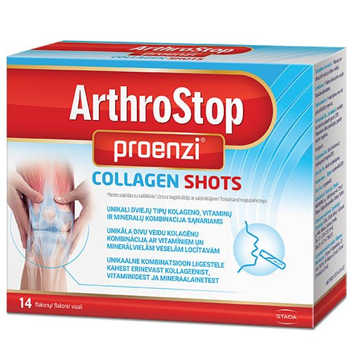 Sąnariams PROENZI ARTHROSTOP COLLAGEN SHOTS, 14 but. | Mano Vaistinė