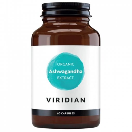 Padeda palaikyti normalią protinę funkciją, miego kokybę Nervų sistemai VIRIDIAN ORGANIC ASHWAGANDHA EXTRACT, 60 kaps. | Mano Vaistinė