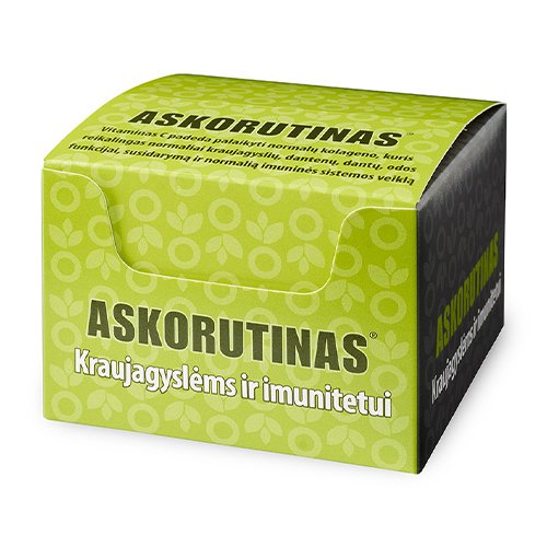 Vitamino C ir rutino preparatas Askorutinas Valentis, tabletės, N20 | Mano Vaistinė
