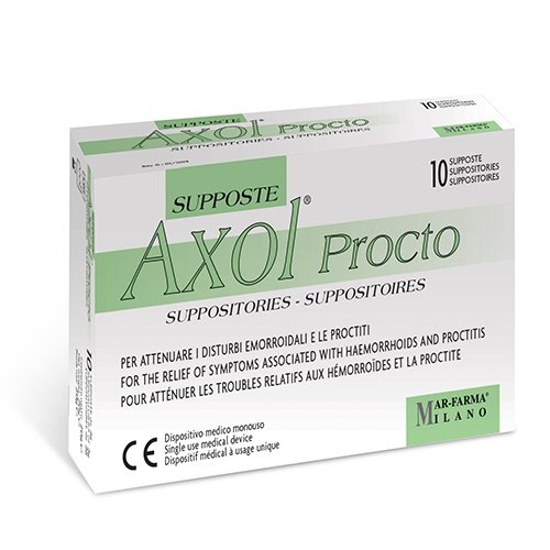 Axol Procto tiesiosios žarnos žvakutės 2g N10 | Mano Vaistinė