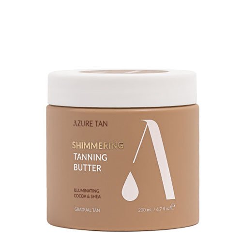 Spindintis savaiminio įdegio sviestas AZURE TAN SHIMMERING TANNING BUTTER, 200 ml | Mano Vaistinė