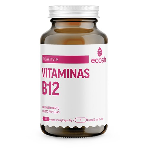 Ecosh Bioaktyvus vit. B12 600mcg kapsulės N90