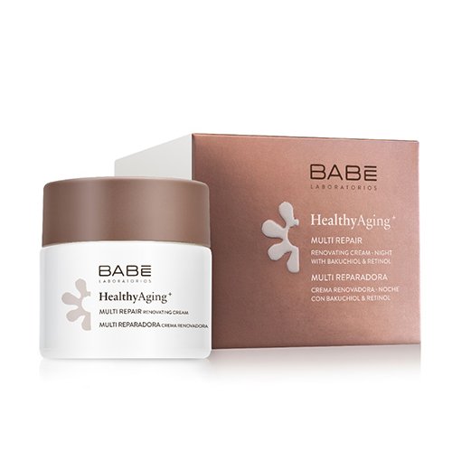 Daugiafunkcis naktinis atkuriamasis kremas BABE HEALTHY AGING +, 50 ml | Mano Vaistinė