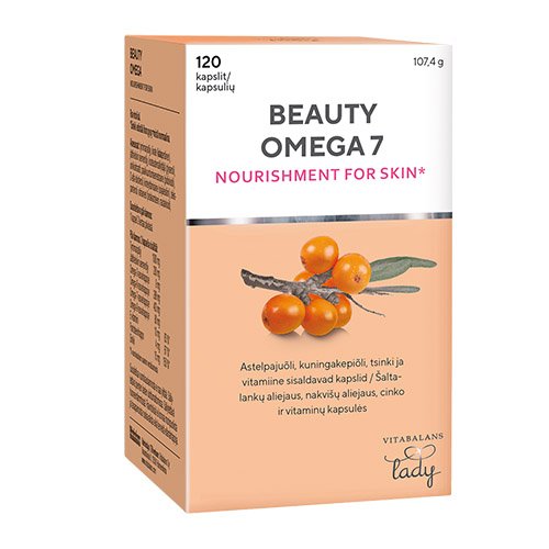 Beauty Omega 7 kapsulės N120 | Mano Vaistinė