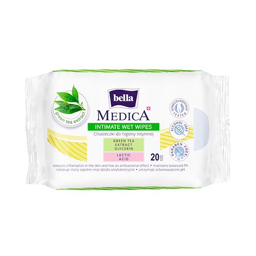 Intymios higienos priemonė Bella Drėgnos servetėlės intymiai higienai Medica N20  | Mano Vaistinė