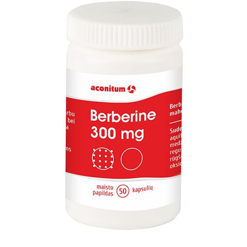 Berberine 300mg kapsulės N50 | Mano Vaistinė