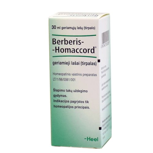 Homeopatinis vaistas Berberis-Homaccord geriamieji lašai, 30 ml | Mano Vaistinė