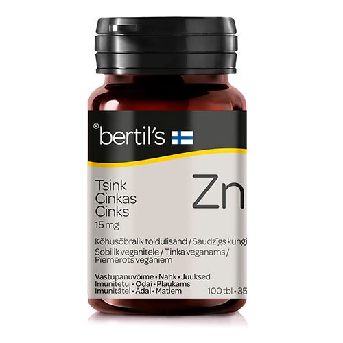 BERTIL´S  CINKAS 15 mg, 100 tablečių | Mano Vaistinė