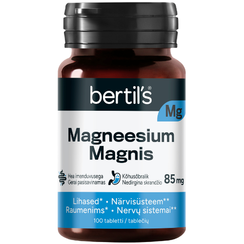 Magnis BERTIL’S, 85 mg, 100 tablečių | Mano Vaistinė Magnis BERTIL’S, 85 mg, 100 tablečių | Mano Vaistinė