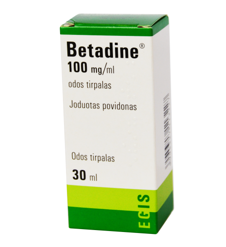 Antimikrobinis, dezinfekuojantis vaistas Betadine 100 mg/ml odos tirpalas, 30 ml | Mano Vaistinė