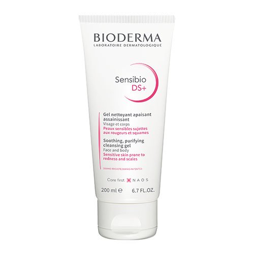 Gelis prausiklis Gelinis jautrios, pleiskanojančios ir paraudusios odos prausiklis BIODERMA SENSIBIO DS+, 200 ml | Mano Vaistinė