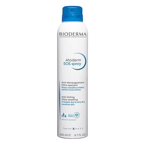 Greito poveikio niežėjimą malšinantis purškalas Greito veikimo priemonė niežtinčiai odai BIODERMA ATODERM SOS SPRAY, 200 ml | Mano Vaistinė