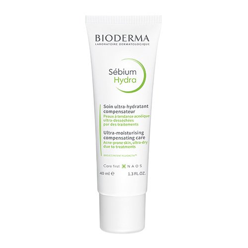 Drėkinamasis kremas mišriai odai Intensyviai drėkinantis kremas į spuogus linkusiai odai BIODERMA SEBIUM HYDRA, 40 ml | Mano Vaistinė