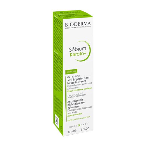 Kremas mažinantis spuogus ir po jų likusias dėmes BIODERMA SEBIUM KERATO+ 30ml | Mano Vaistinė