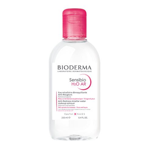 Veido priežiūros priemonė, micelinis vanduo Bioderma Sensibio AR H2O valomasis (micelinis) vanduo į raudonį linkusiai odai, 250 ml | Mano Vaistinė