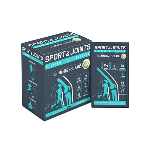 Maisto papildai sąnariams BioMagnis+BioKalis SPORT&JOINTS  N14 | Mano Vaistinė