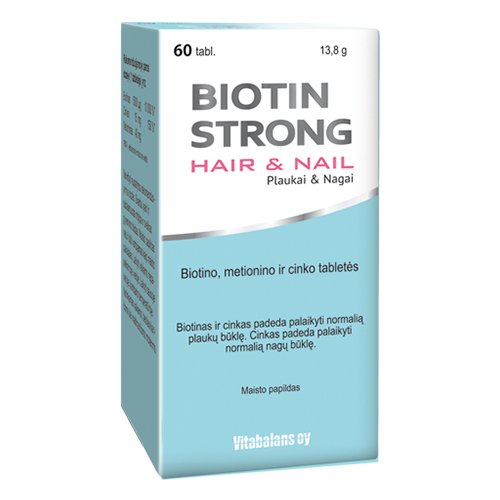 Maisto papildas Biotin Strong tab. N60 | Mano Vaistinė