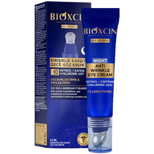 Naktinis paakių kremas su hialurono rūgštimi BIOXCIN AGE REVERSE ANTI WRINKLE EYE CREAM, 15ml | Mano Vaistinė