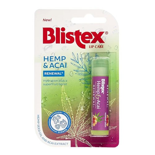 Blistex Hemp&Acai drėkinantis lūpų balzamas su kanapėmis 4.25g | Mano Vaistinė