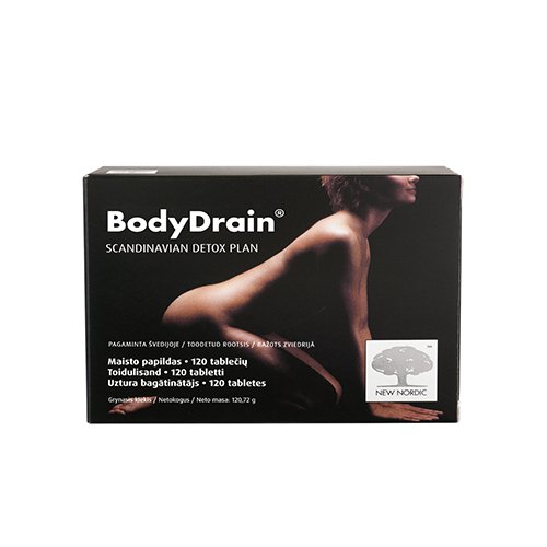 Maisto papildas svorio kontrolei New Nordic BodyDrain tabletės, N120 | Mano Vaistinė