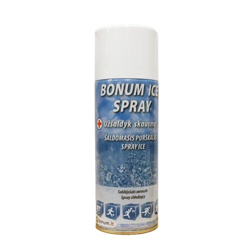 Šaldanti medicininė priemonė Bonum Ice spray, purškiamas ledas-šaldiklis, 400 ml | Mano Vaistinė